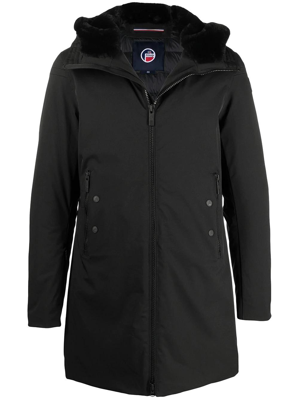 hoodied padded coat by FUSALP