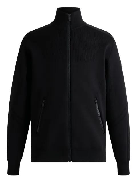 intarsia-panel ribbed bomber jacket by FUSALP