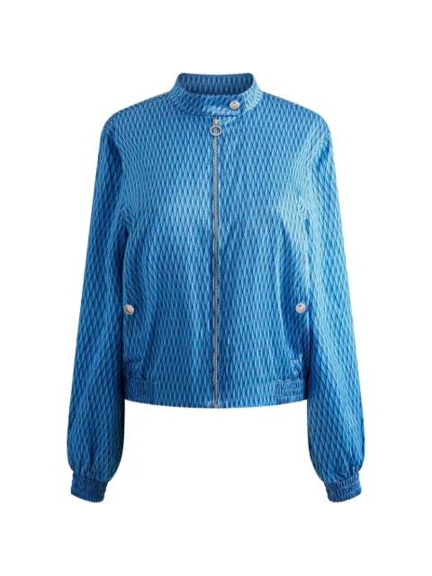 printed biker collar bomber jacket by FUSALP