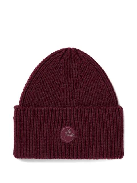 ribbed logo-badge beanie by FUSALP
