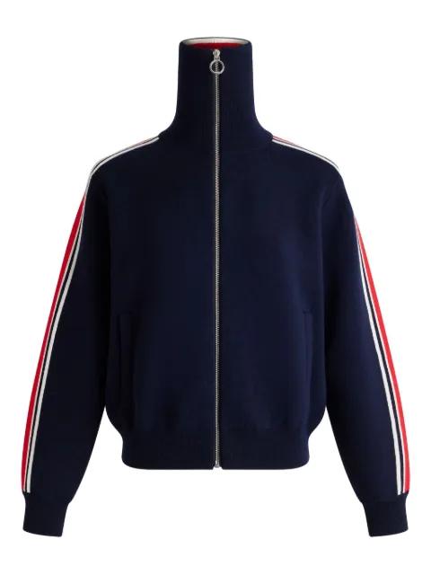 stripe-detail zip-up cardigan by FUSALP