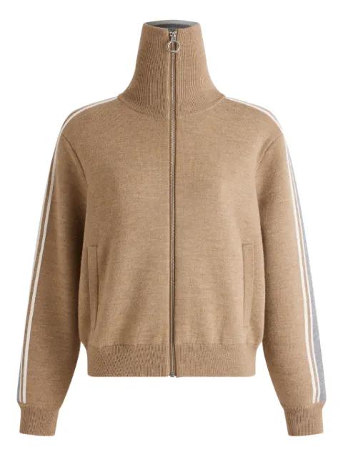 stripe-detail zip-up cardigan by FUSALP