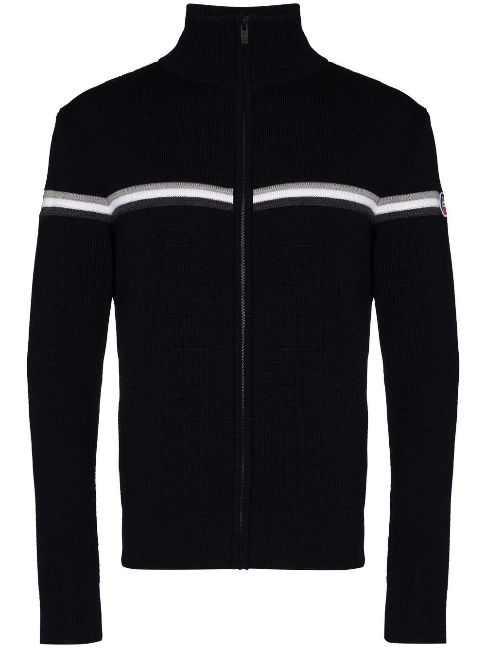stripe detail zip-up jumper by FUSALP