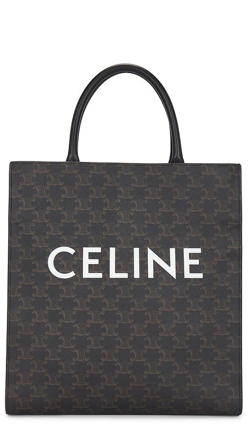 FWRD Renew Celine Vertical Cabas Tote Bag in Brown by FWRD RENEW