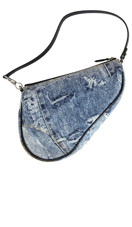 FWRD Renew Dior Denim Saddle Bag in Denim-Light by FWRD RENEW