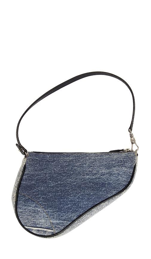 FWRD Renew Dior Denim Saddle Bag in Grey by FWRD RENEW