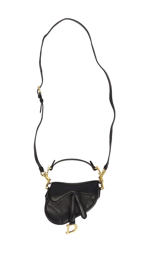FWRD Renew Dior Micro Saddle Bag in Black by FWRD RENEW