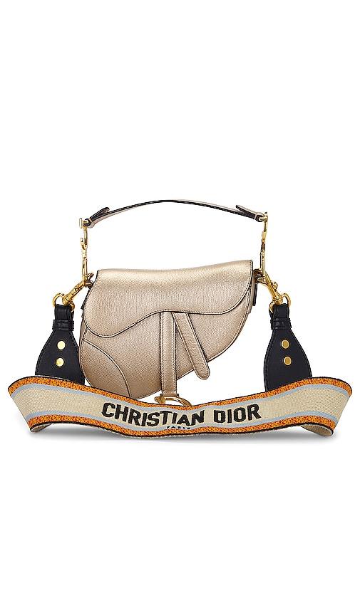 FWRD Renew Dior Mini Saddle Bag in Metallic Gold by FWRD RENEW