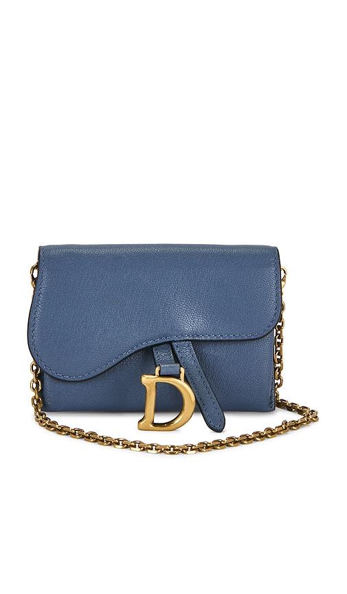 FWRD Renew Dior Saddle Pouch in Blue by FWRD RENEW