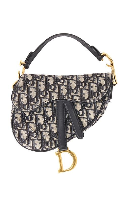 FWRD Renew Dior Trotter Oblique Mini Saddle Bag in Blue by FWRD RENEW