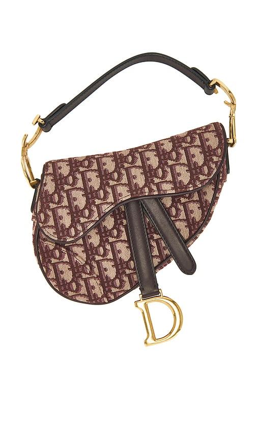 FWRD Renew Dior Trotter Oblique Mini Saddle Bag in Red by FWRD RENEW