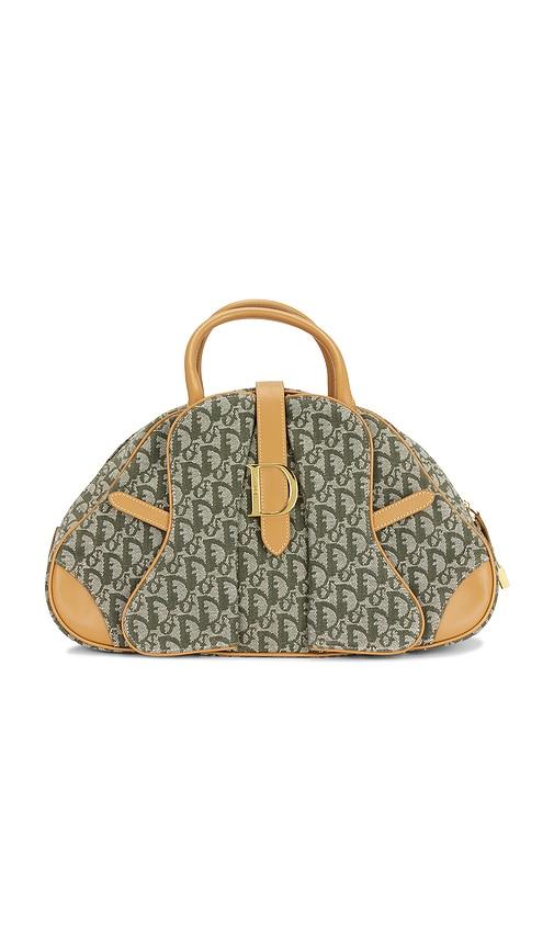 FWRD Renew Dior Vintage Diorissimo Double Saddle Bowler Bag in Beige by FWRD RENEW