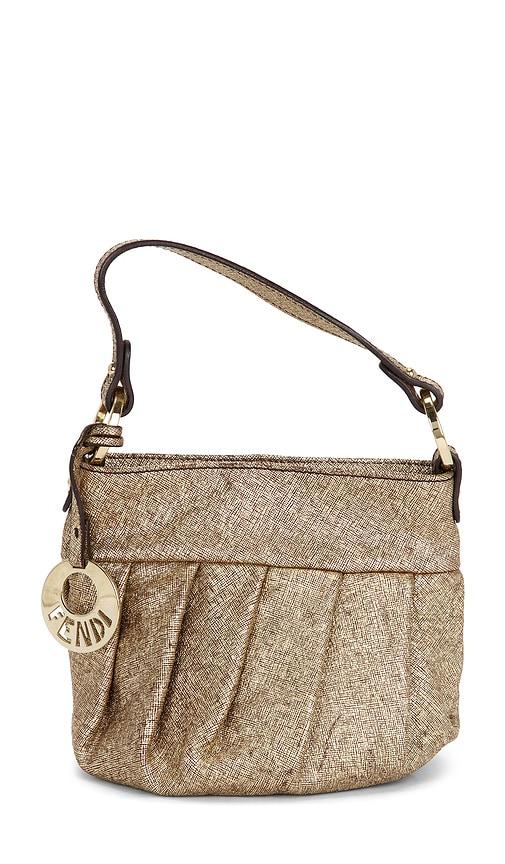 FWRD Renew Fendi Mini Chef Shoulder Bag in Metallic Gold by FWRD RENEW
