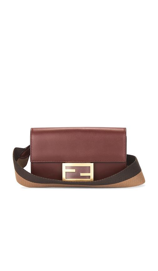 FWRD Renew Fendi Selleria Baguette Shoulder Bag in Brown by FWRD RENEW