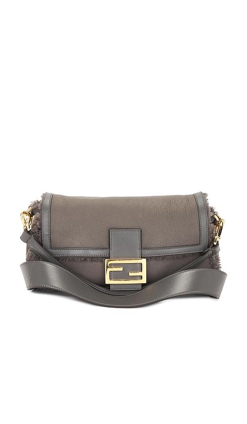 FWRD Renew Fendi Selleria Baguette Shoulder Bag in Grey by FWRD RENEW