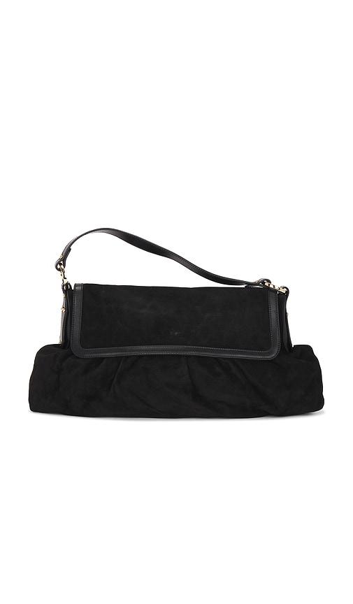 FWRD Renew Fendi Vintage Suede Chef Shoulder Bag in Black by FWRD RENEW