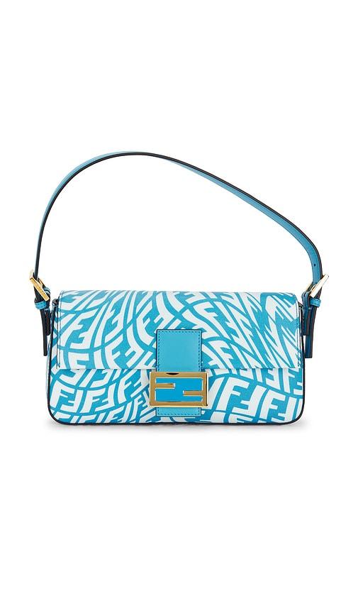 FWRD Renew Fendi X Sarah Coleman FF Vertigo Baguette in Blue,White by FWRD RENEW