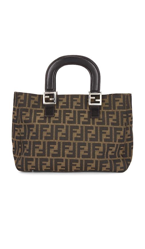 FWRD Renew Fendi Zucca Handbag in Brown by FWRD RENEW