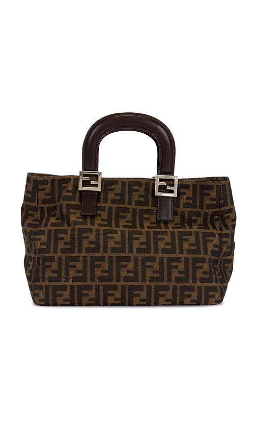 FWRD Renew Fendi Zucca Handbag in Brown by FWRD RENEW