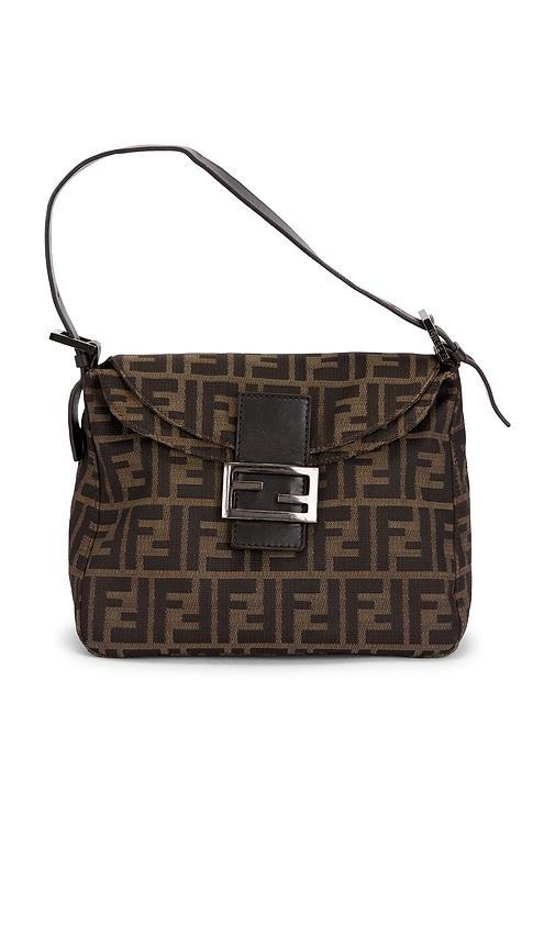 FWRD Renew Fendi Zucca Mama Baguette Shoulder Bag in Brown by FWRD RENEW