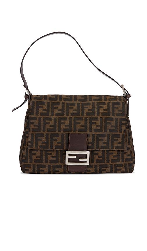 FWRD Renew Fendi Zucca Mama Baguette Shoulder Bag in Brown by FWRD RENEW