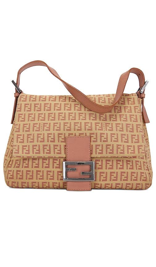 FWRD Renew Fendi Zucca Mama Baguette Shoulder Bag in Pink by FWRD RENEW