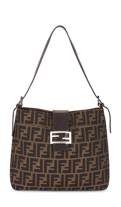 FWRD Renew Fendi Zucca Shoulder Bag in Brown by FWRD RENEW
