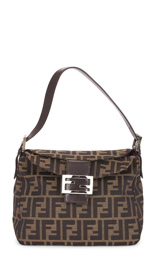 FWRD Renew Fendi Zucca Shoulder Bag in Brown by FWRD RENEW