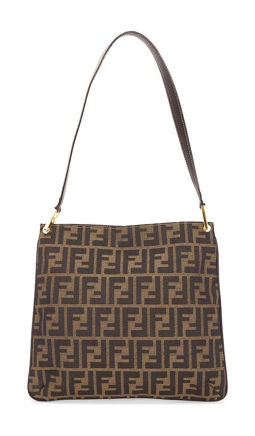 FWRD Renew Fendi Zucca Shoulder Bag in Brown by FWRD RENEW