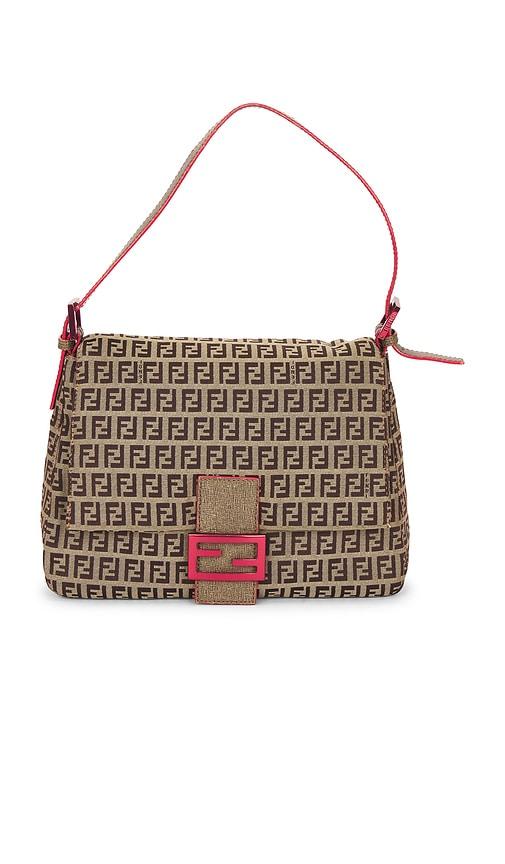 FWRD Renew Fendi Zucchino Mama Baguette Shoulder Bag in Beige by FWRD RENEW