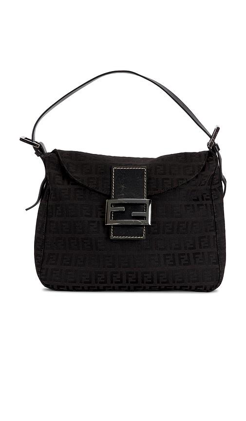 FWRD Renew Fendi Zucchino Mama Baguette Shoulder Bag in Black by FWRD RENEW