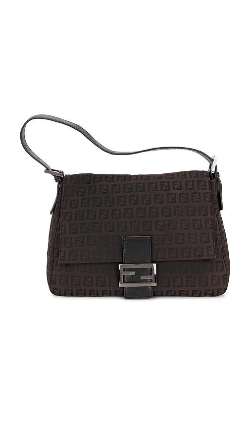 FWRD Renew Fendi Zucchino Mama Baguette Shoulder Bag in Brown by FWRD RENEW