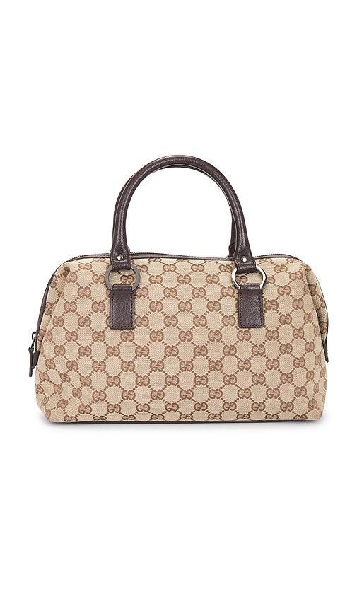 FWRD Renew Gucci Boston Bag in Beige by FWRD RENEW