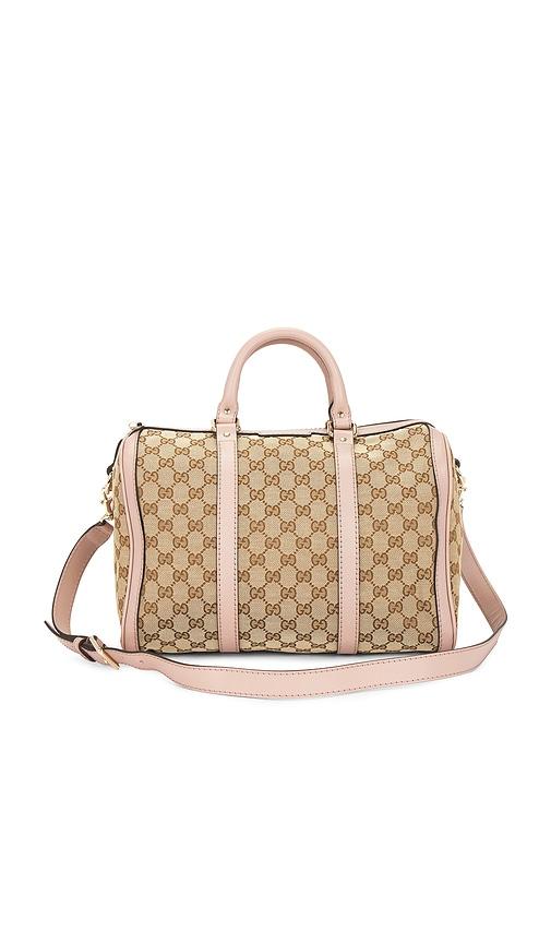 FWRD Renew Gucci Boston Bag in Beige by FWRD RENEW