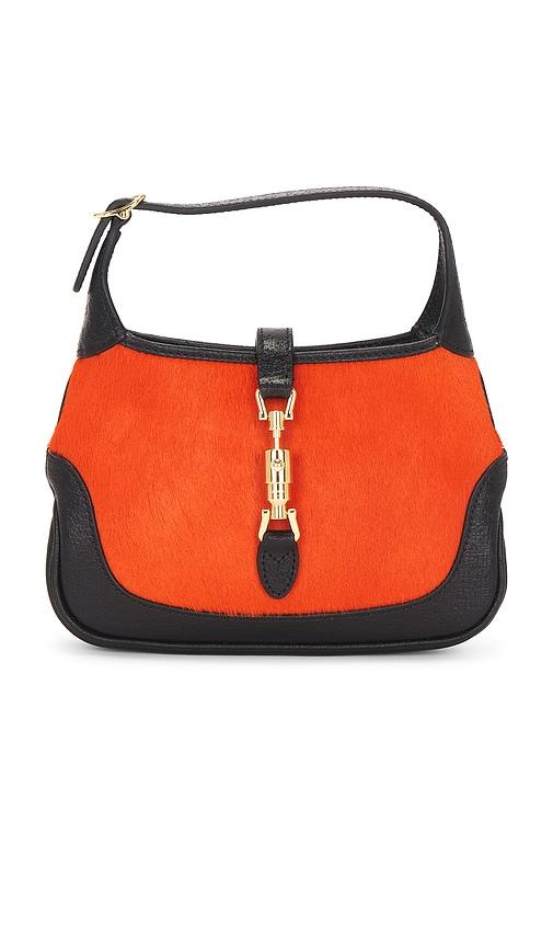 FWRD Renew Gucci Calf Hair Mini Jackie 1961 Hobo Bag in Red by FWRD RENEW FWRD Renew Gucci Calf Hair Mini Jackie 1961 Hobo Bag in Red by FWRD RENEW