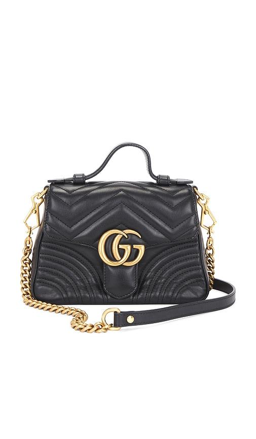 FWRD Renew Gucci GG Marmont Handbag in Black by FWRD RENEW