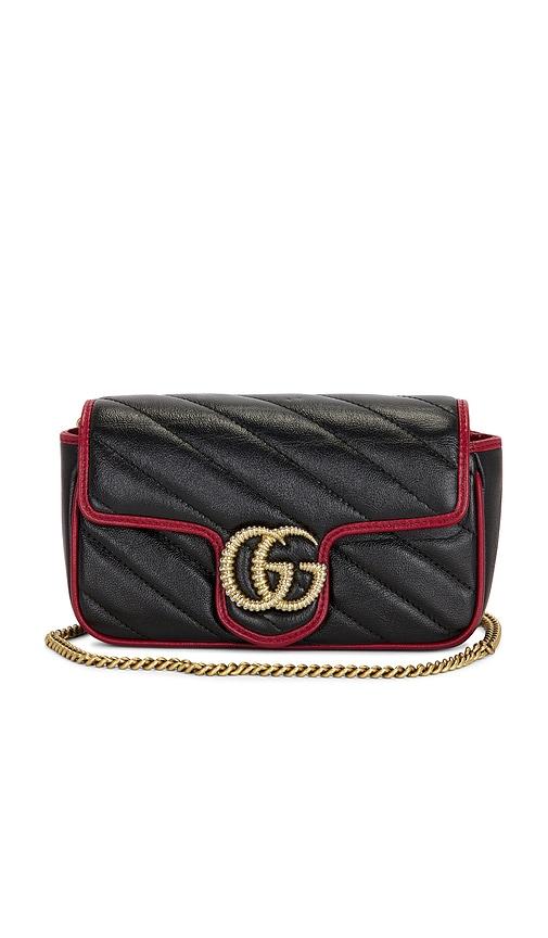 FWRD Renew Gucci GG Marmont Shoulder Bag in Black by FWRD RENEW