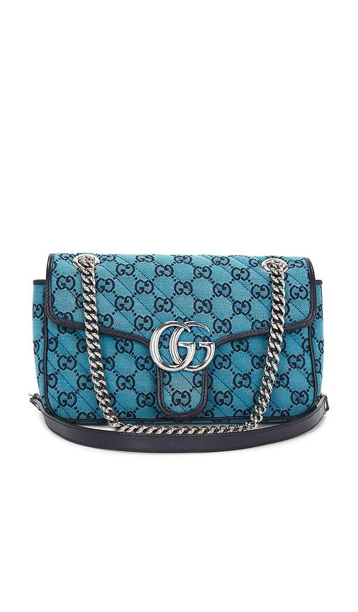 FWRD Renew Gucci GG Marmont Shoulder Bag in Blue by FWRD RENEW