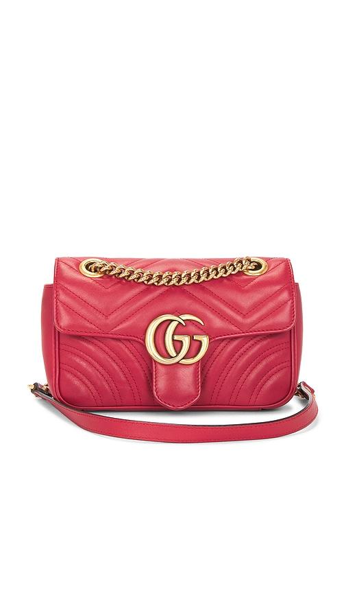FWRD Renew Gucci GG Marmont Shoulder Bag in Red by FWRD RENEW