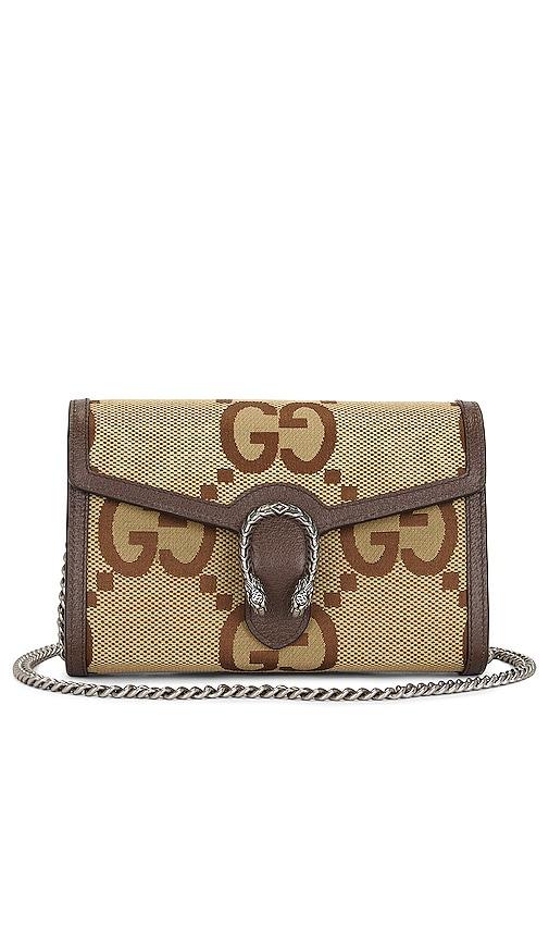 FWRD Renew Gucci Jumbo GG Mini Dionysus Shoulder Bag in Brown by FWRD RENEW