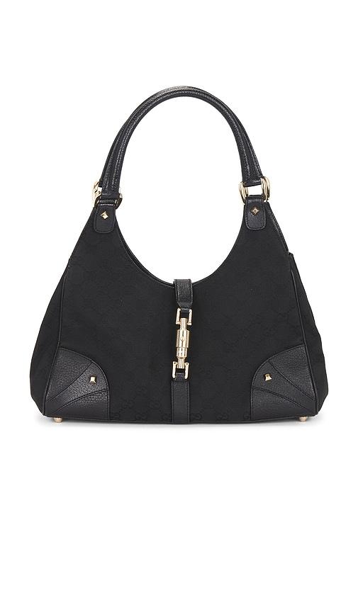 FWRD Renew Gucci Nailhead Bardot Shoulder Bag in Black by FWRD RENEW