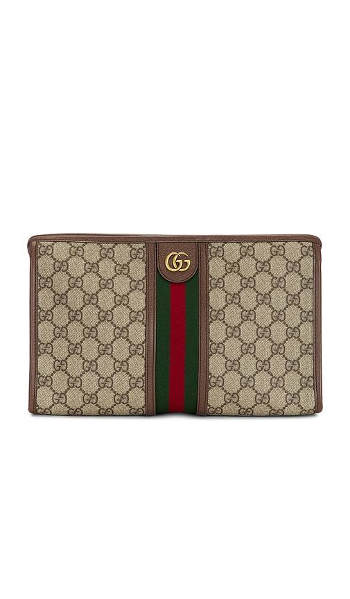 FWRD Renew Gucci Ophidia Pouch in Beige by FWRD RENEW