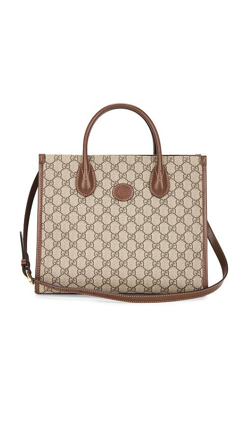 FWRD Renew Gucci Retro Interlocking G Tote Bag in Beige by FWRD RENEW