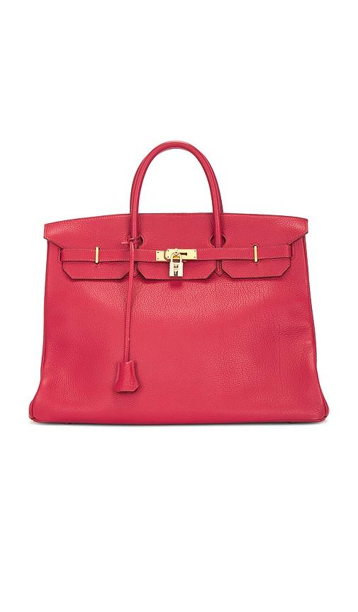 FWRD Renew Hermes 1992 Fjord Birkin 40 Retourne Handbag in Red by FWRD RENEW