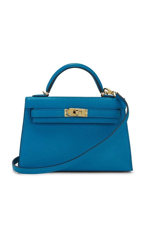 FWRD Renew Hermes Chevre Kelly 20 Handbag in Blue by FWRD RENEW