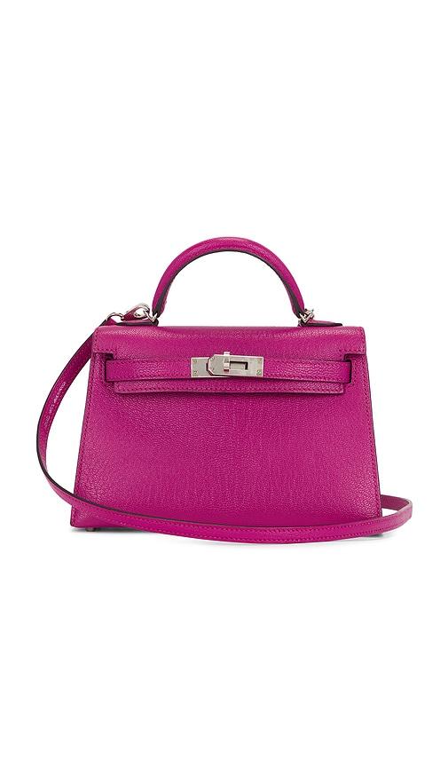 FWRD Renew Hermes Chevre Kelly 20 Handbag in Fuchsia,Purple by FWRD RENEW