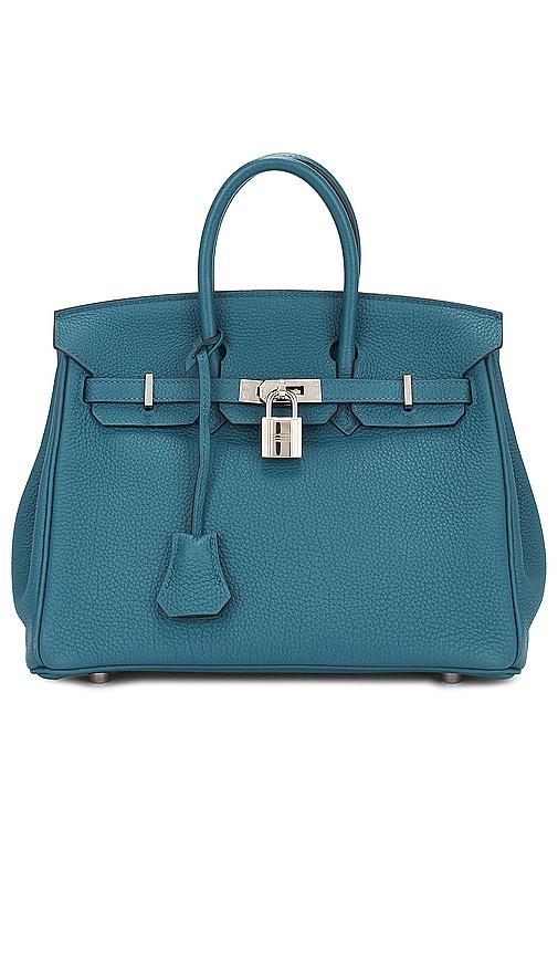 FWRD Renew Hermes Clemence Birkin 25 Handbag in Blue by FWRD RENEW