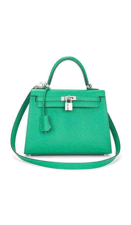 FWRD Renew Hermes Epsom Kelly 25 Handbag in Green by FWRD RENEW