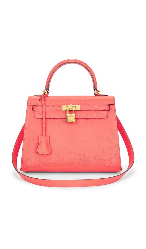 FWRD Renew Hermes Epsom Kelly 25 Sellier Handbag in Coral by FWRD RENEW