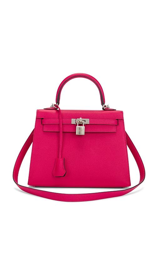 FWRD Renew Hermes Epsom Kelly 25 Sellier Handbag in Fuchsia by FWRD RENEW